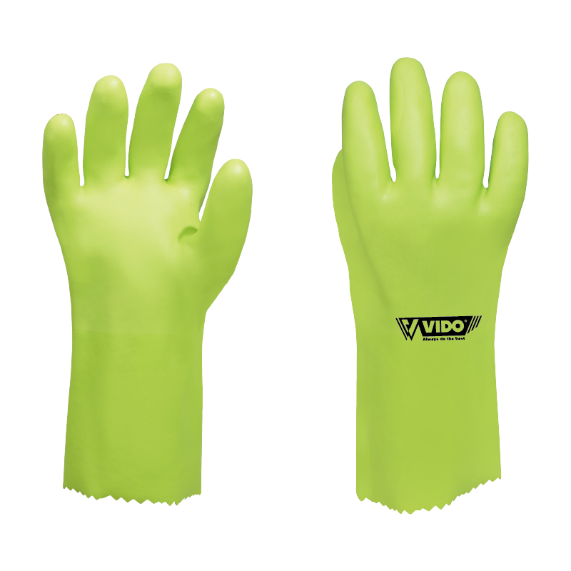 Interlock Futter PVC Handschuhe