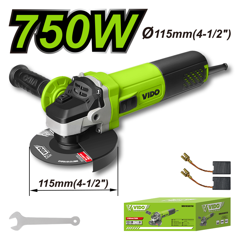 750W 115mm Angle Grinder