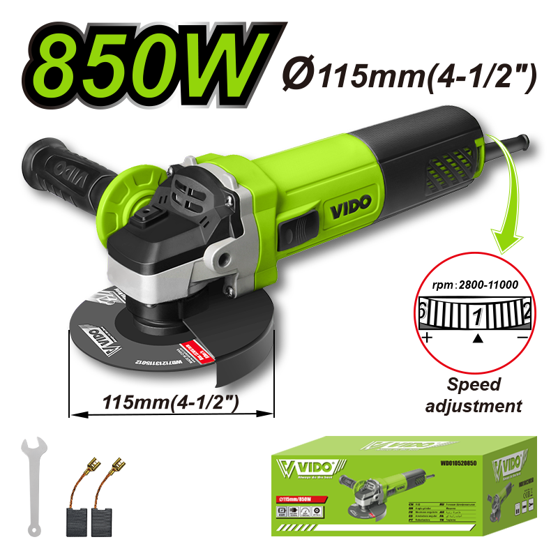 850W 115mm Angle Grinder