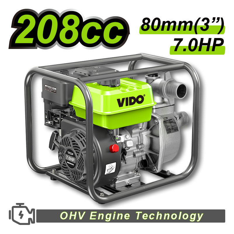 7.0HP/208cc Gasoline Water Pump