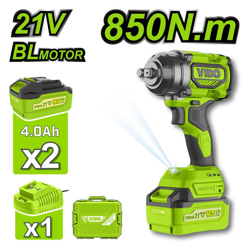21V 850N.m Brushless Impact Wrench