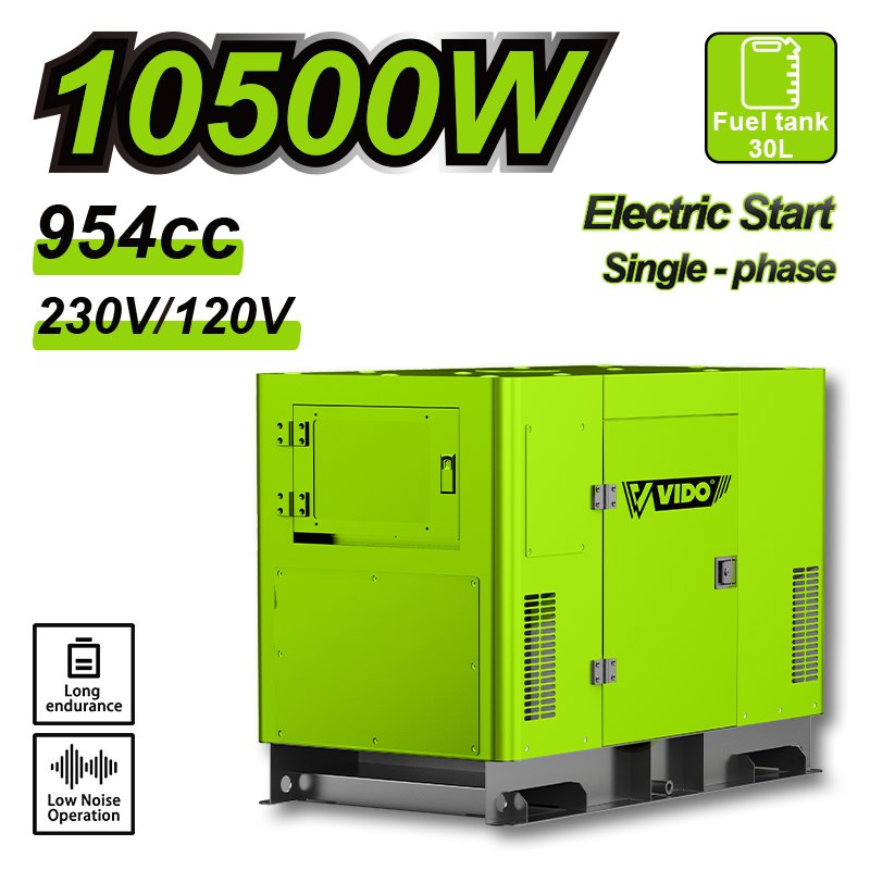 10.5KW Diesel Silent Generator Single--phase