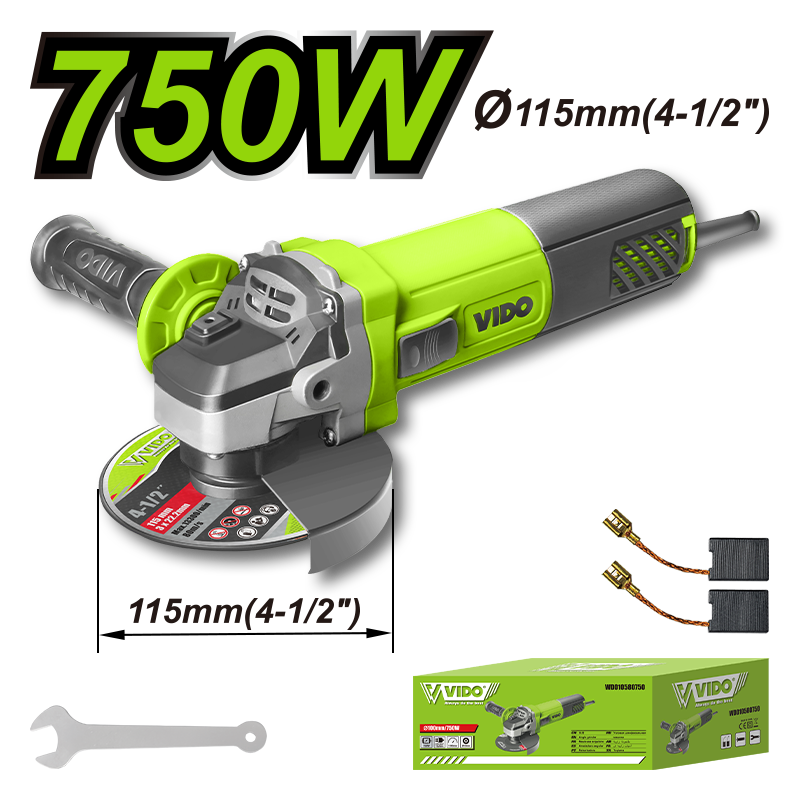 750W 115mm Angle Grinder